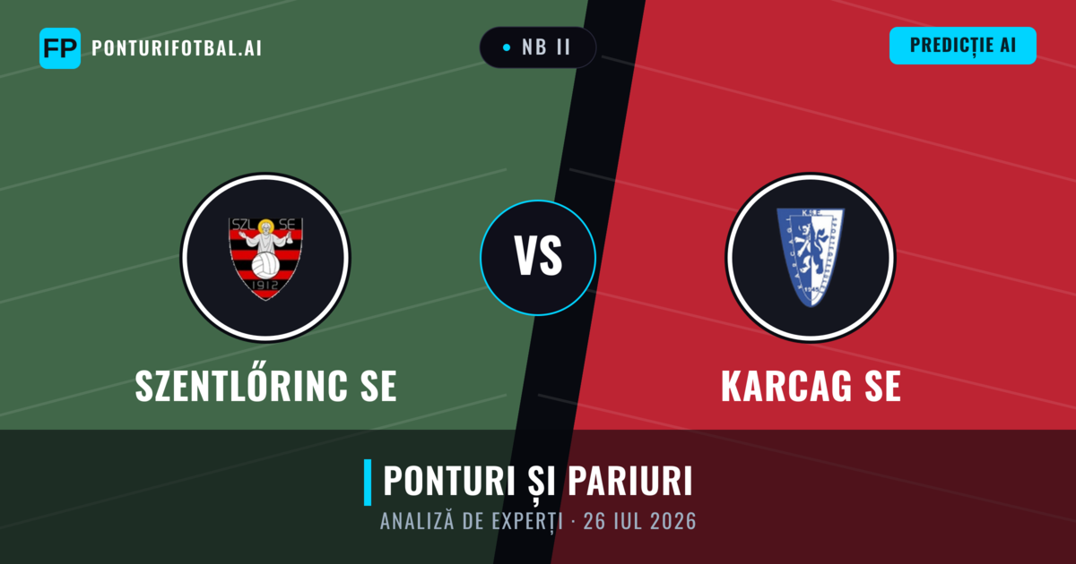 Szentlőrinc SE vs Karcag SE — pronostic și avancronică meci