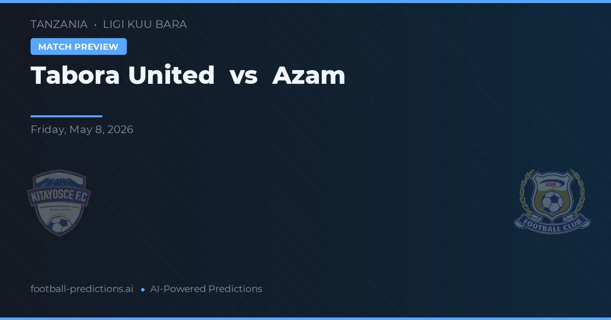 Tabora United vs Azam — pronostic și avancronică meci
