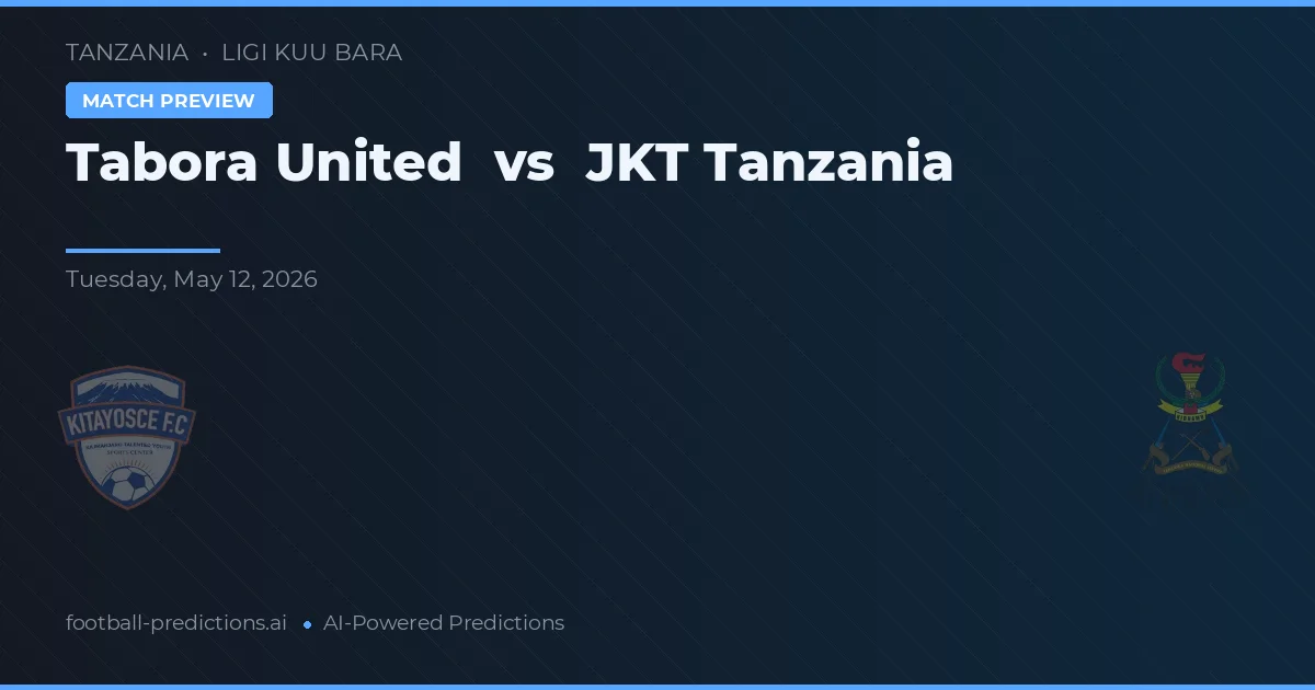 Tabora United vs JKT Tanzania — pronostic și avancronică meci
