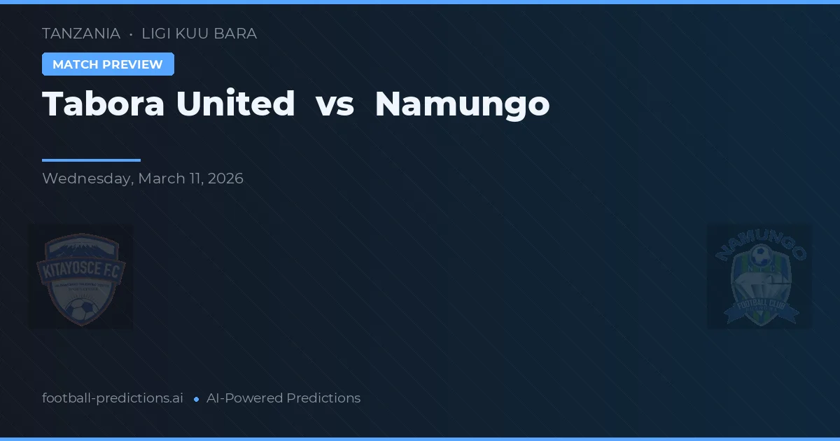 Tabora United vs Namungo — pronostic și avancronică meci