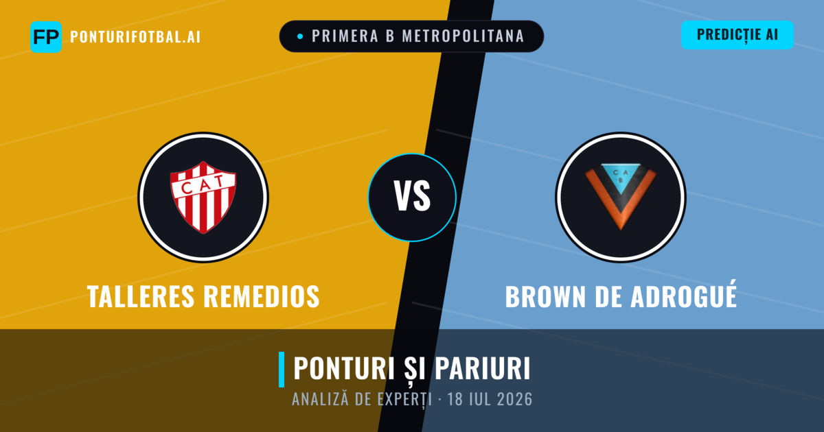 Talleres Remedios vs Brown de Adrogué — pronostic și avancronică meci