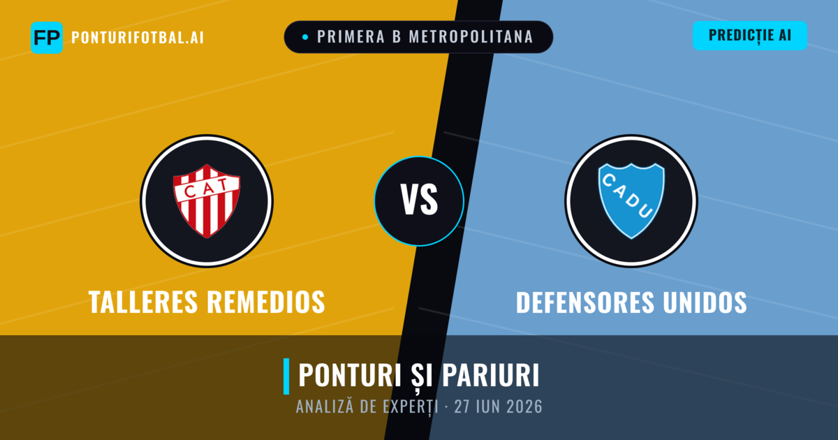 Talleres Remedios vs Defensores Unidos — pronostic și avancronică meci