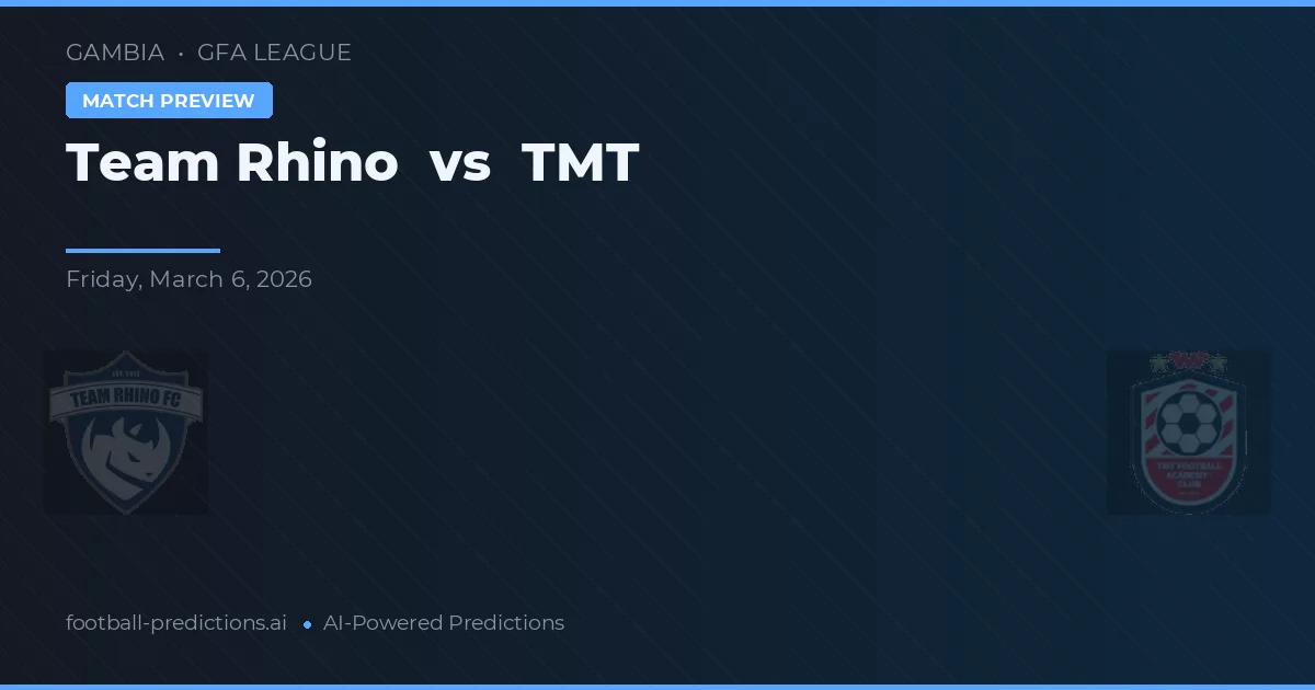 Echipa Rhino vs TMT — pronostic și avancronică meci