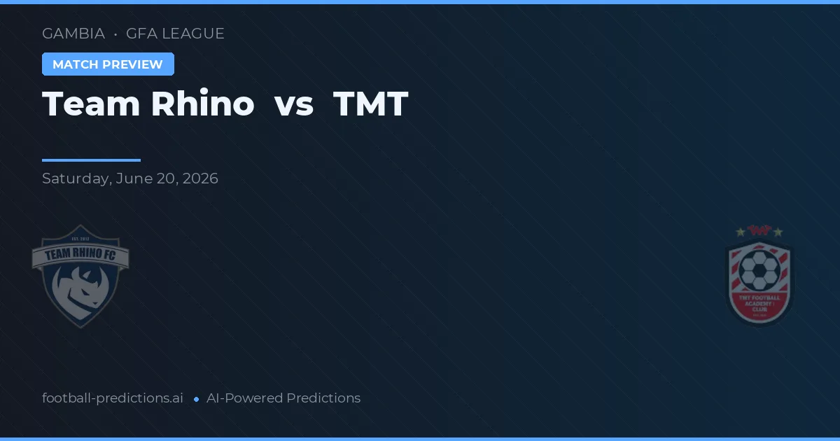 Echipa Rhino vs TMT — pronostic și avancronică meci