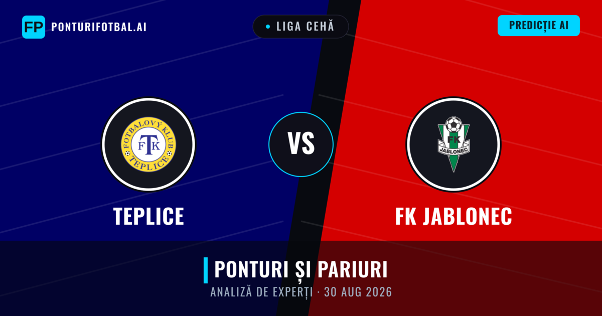 Teplice vs FK Jablonec — pronostic și avancronică meci
