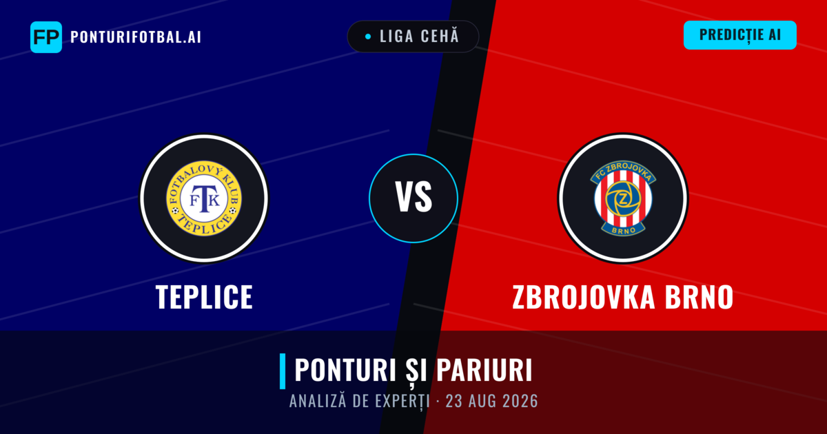 Teplice vs Zbrojovka Brno — pronostic și avancronică meci
