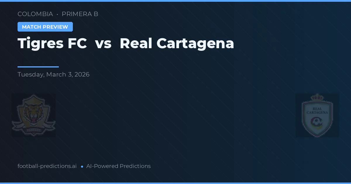 Tigres FC vs Real Cartagena — pronostic și avancronică meci