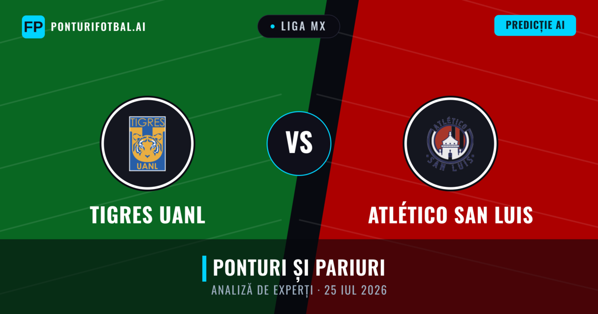 Tigres UANL vs Atlético San Luis — pronostic și avancronică meci