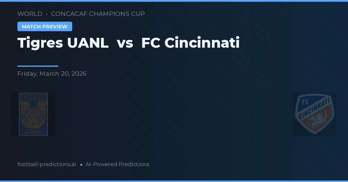 Tigres UANL vs FC Cincinnati — pronostic și avancronică meci