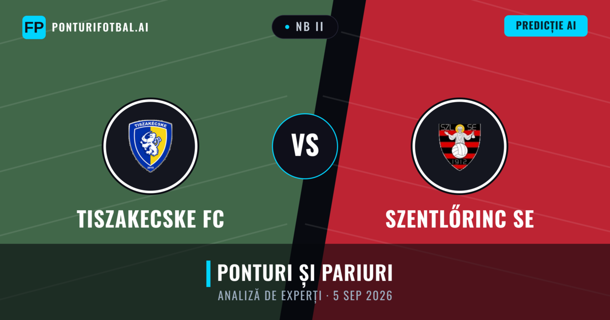Tiszakecske FC vs Szentlőrinc SE — pronostic și avancronică meci