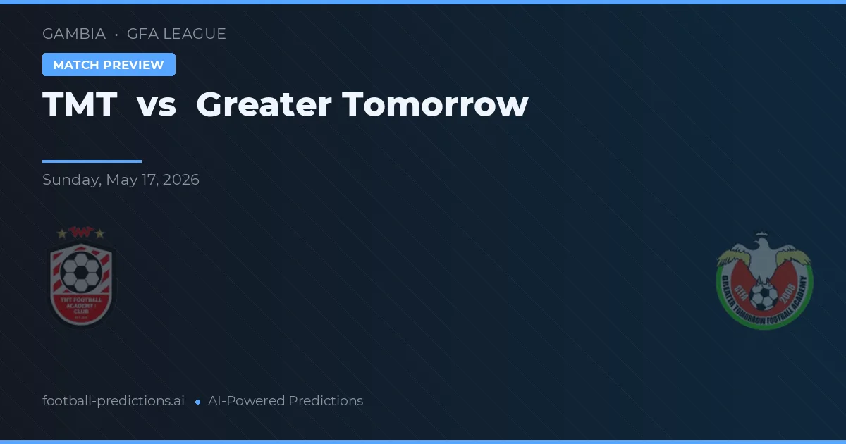 TMT vs Greater Tomorrow — pronostic și avancronică meci