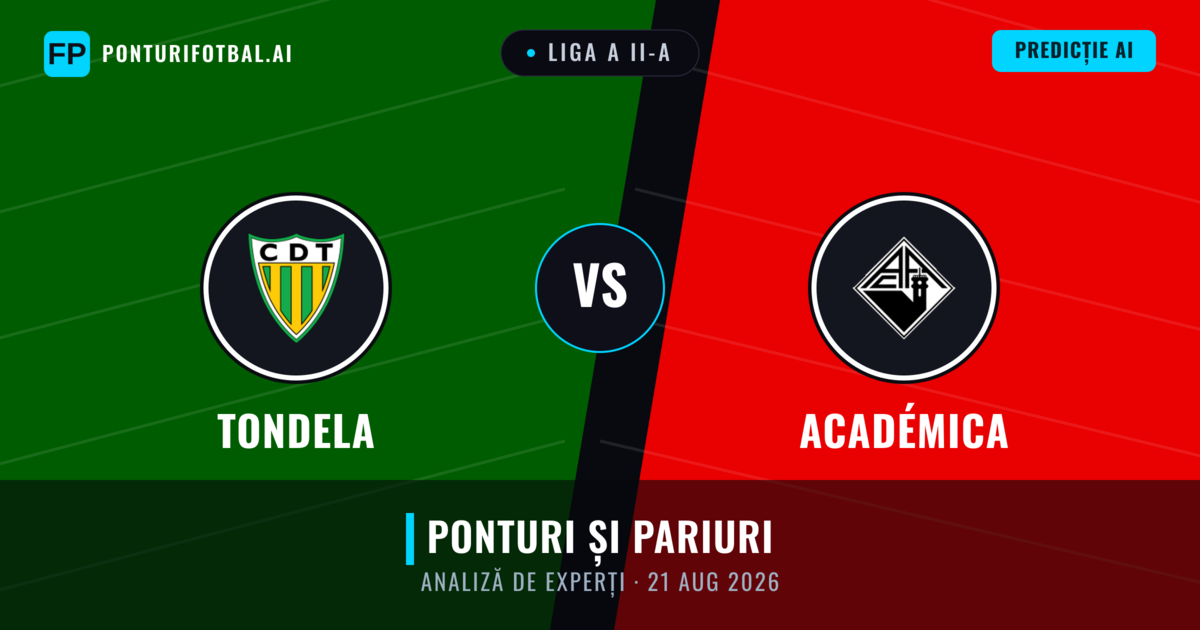 Tondela vs Académica — pronostic și avancronică meci