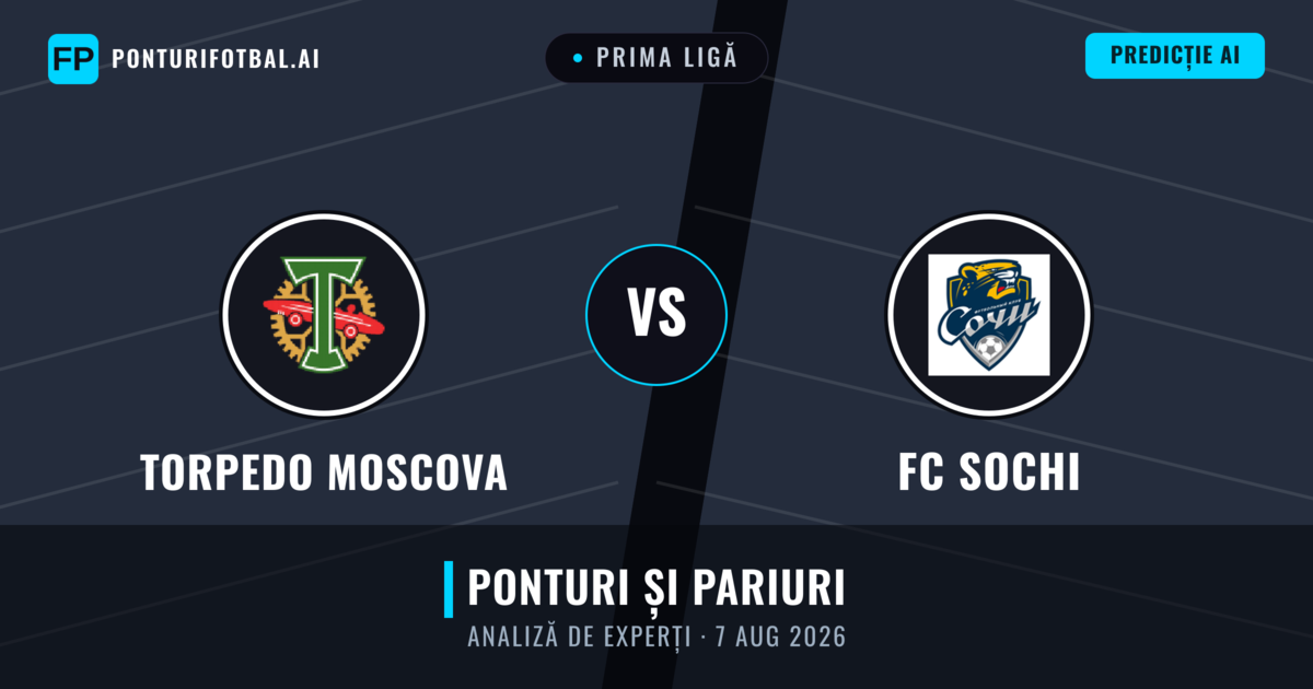 Torpedo Moscova vs FC Sochi — pronostic și avancronică meci