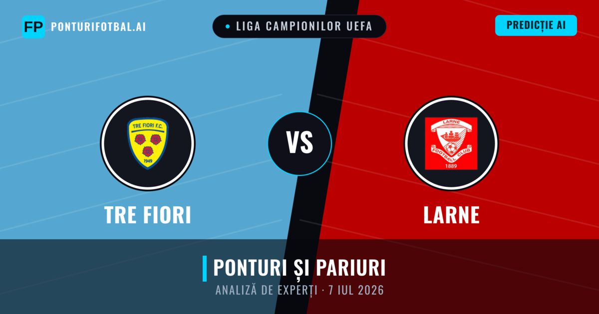 Tre Fiori vs Larne — pronostic și avancronică meci