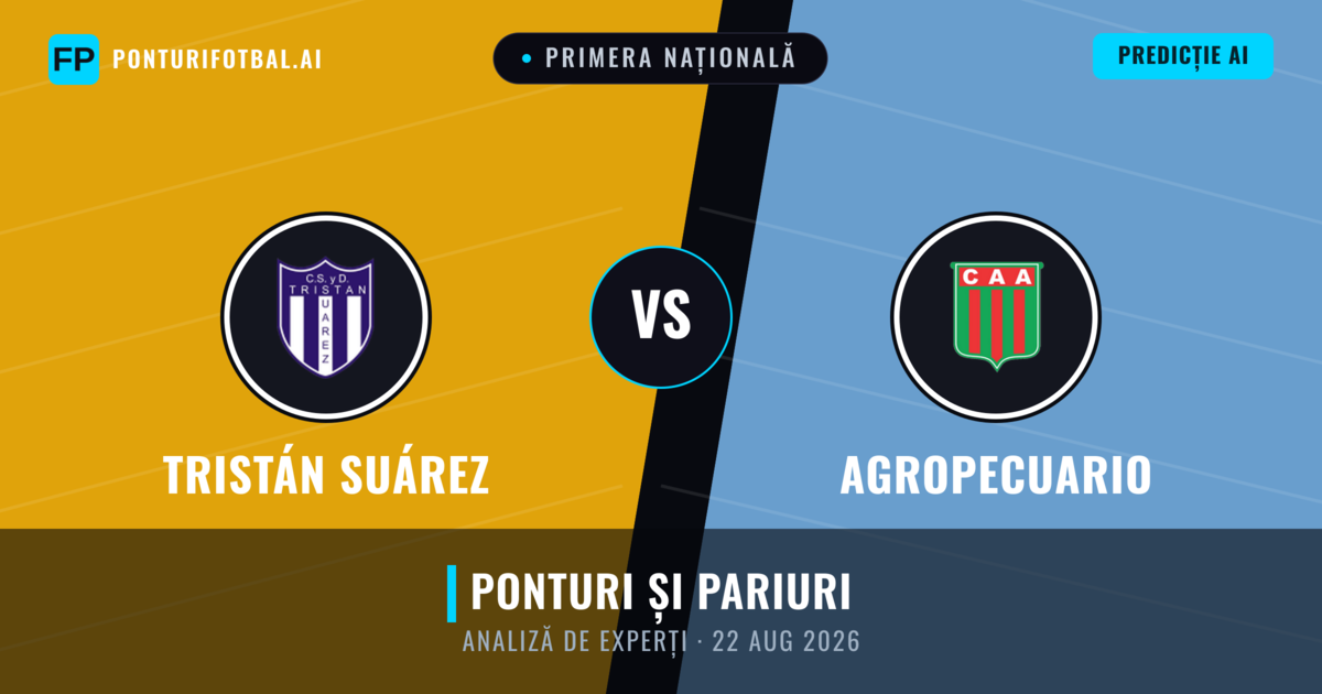 Tristán Suárez vs Agropecuario — pronostic și avancronică meci