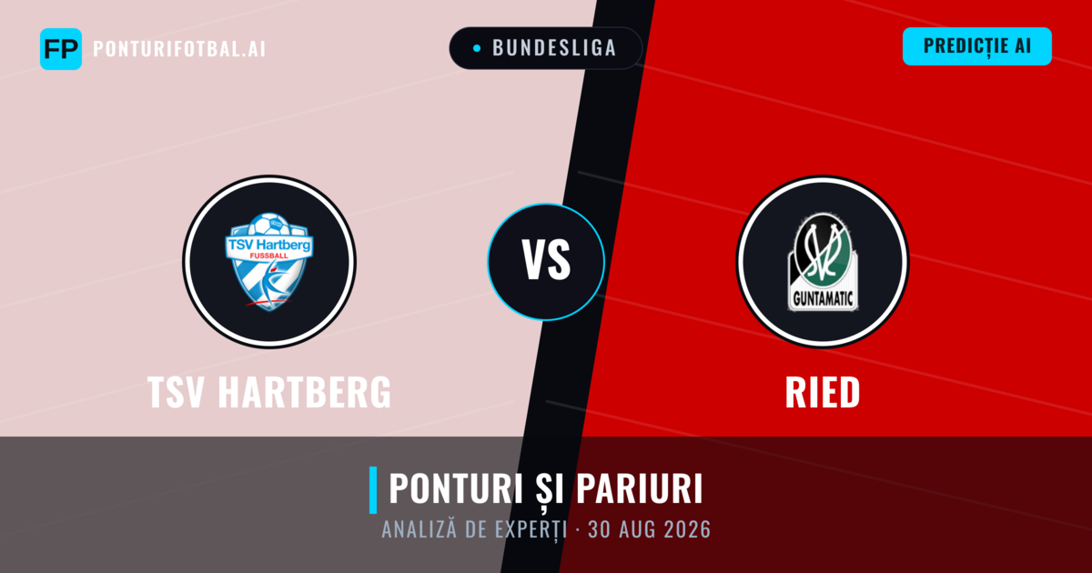 TSV Hartberg vs Ried — pronostic și avancronică meci
