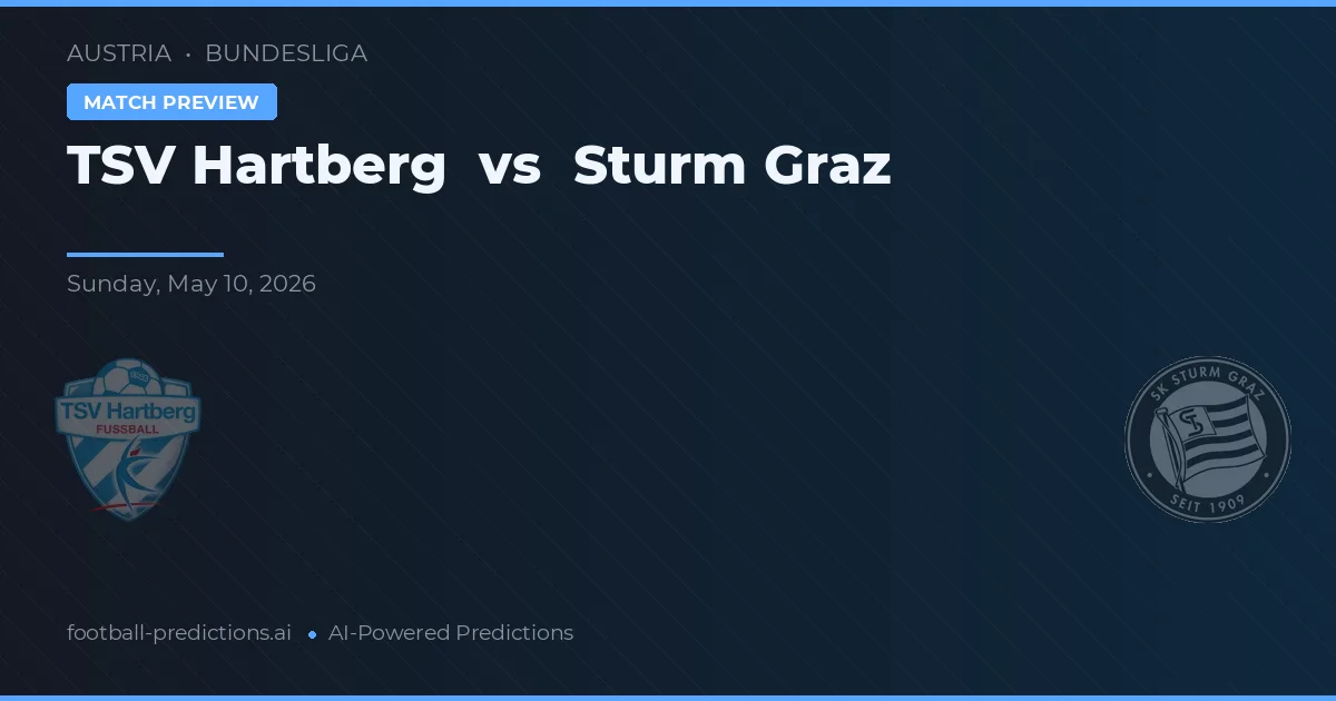 TSV Hartberg vs Sturm Graz — pronostic și avancronică meci