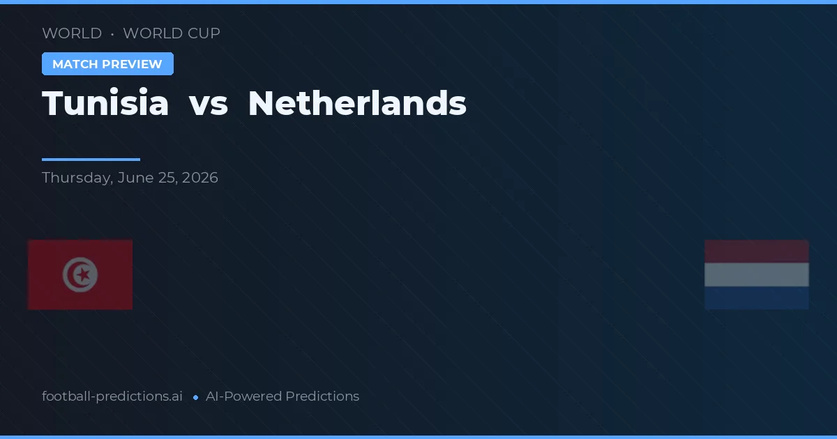 Tunisia vs Olanda — pronostic și avancronică meci
