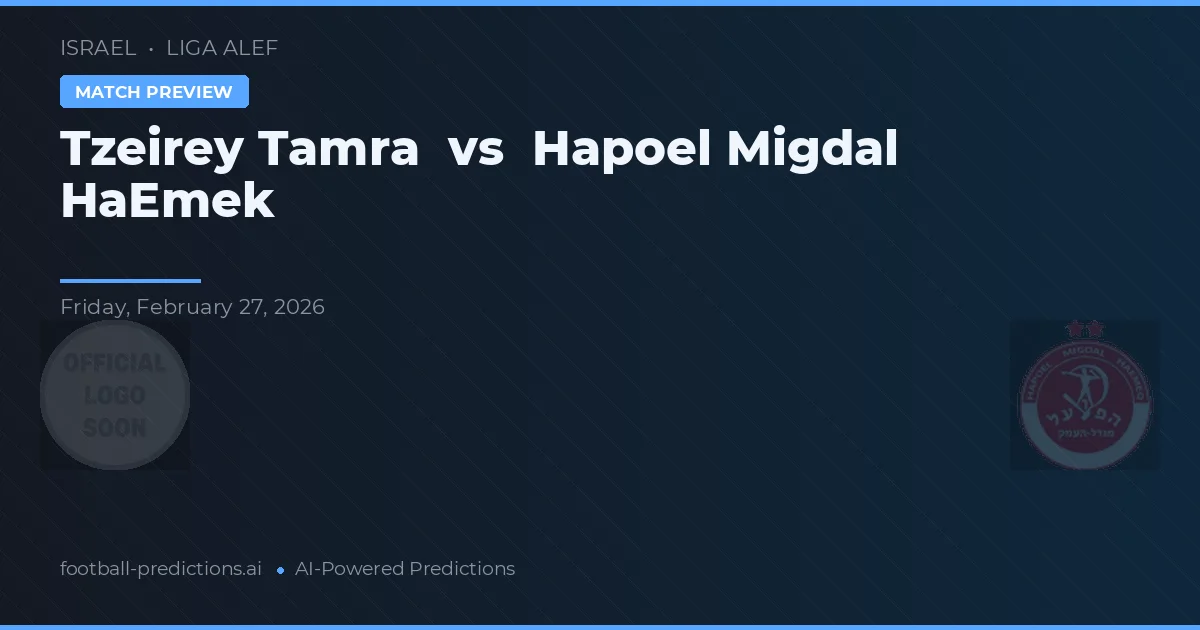 Tzeirey Tamra vs Hapoel Migdal HaEmek — pronostic și avancronică meci