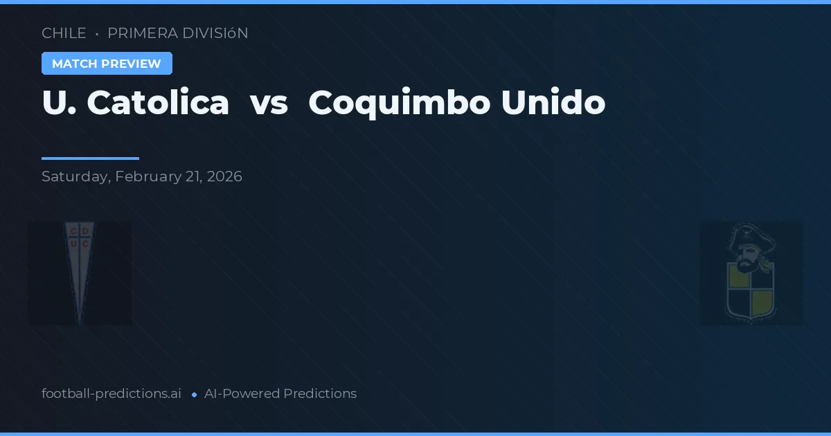 U. Católica vs Coquimbo Unido — pronostic și avancronică meci