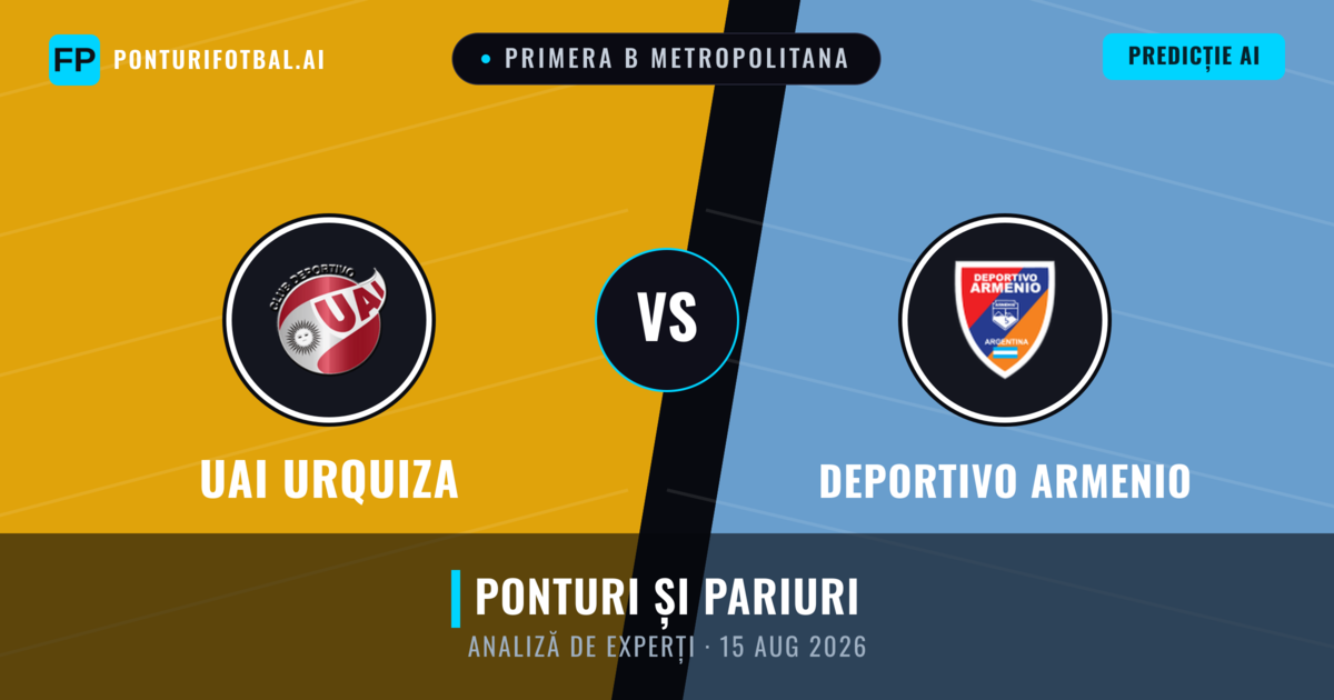 UAI Urquiza vs Deportivo Armenio — pronostic și avancronică meci