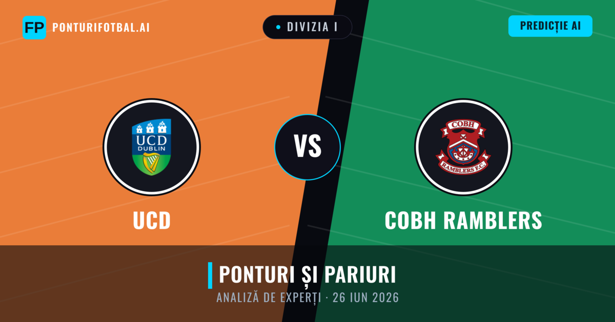 UCD vs Cobh Ramblers — pronostic și avancronică meci