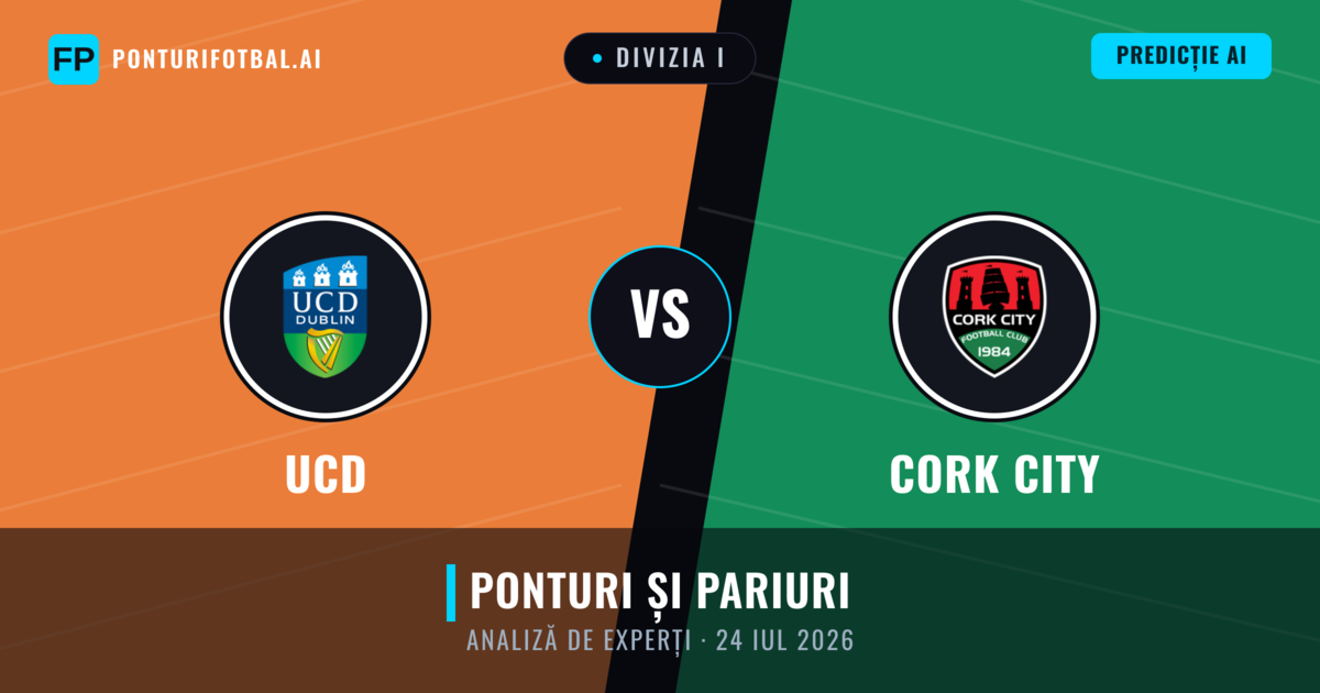 UCD vs Cork City — pronostic și avancronică meci