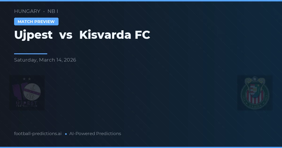 Ujpest vs Kisvárda FC — pronostic și avancronică meci