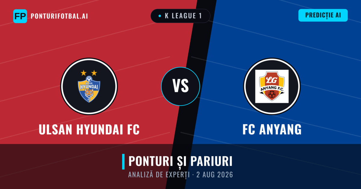 Ulsan Hyundai FC vs FC Anyang — pronostic și avancronică meci