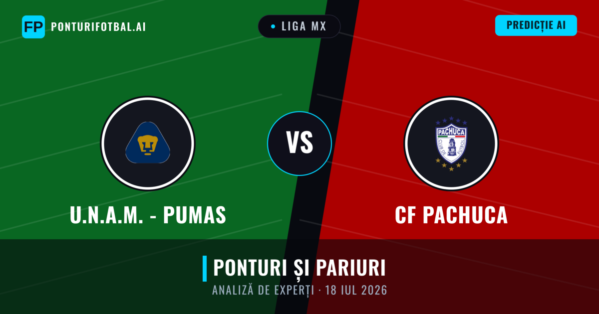 U.N.A.M. - Pumas vs CF Pachuca — pronostic și avancronică meci