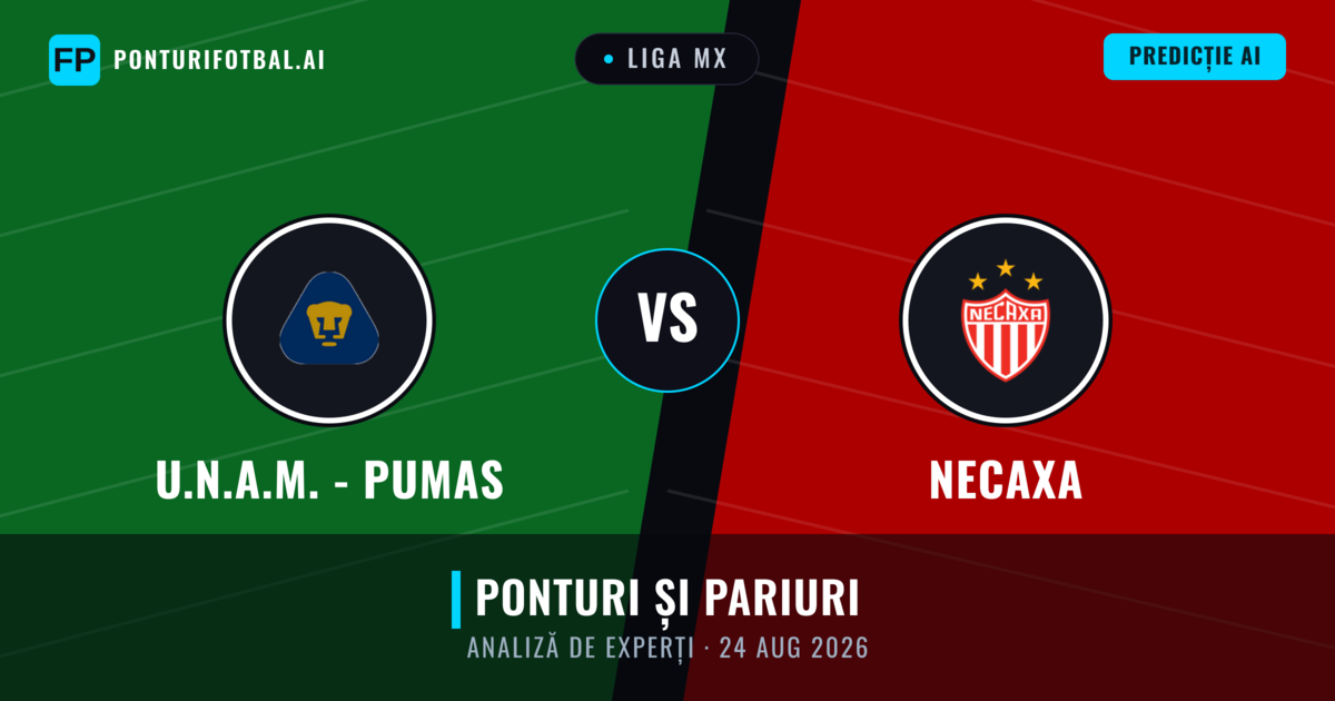 U.N.A.M. - Pumas vs Necaxa — pronostic și avancronică meci