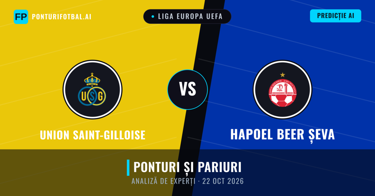 Union Saint-Gilloise vs Hapoel Beer Șeva — pronostic și avancronică meci