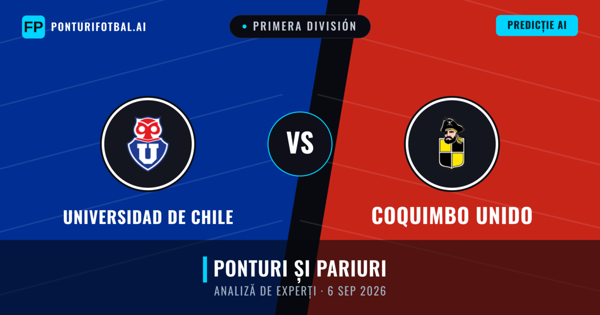 Universidad de Chile vs Coquimbo Unido — pronostic și avancronică meci