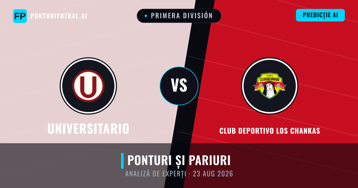 Universitario vs Club Deportivo Los Chankas — pronostic și avancronică meci