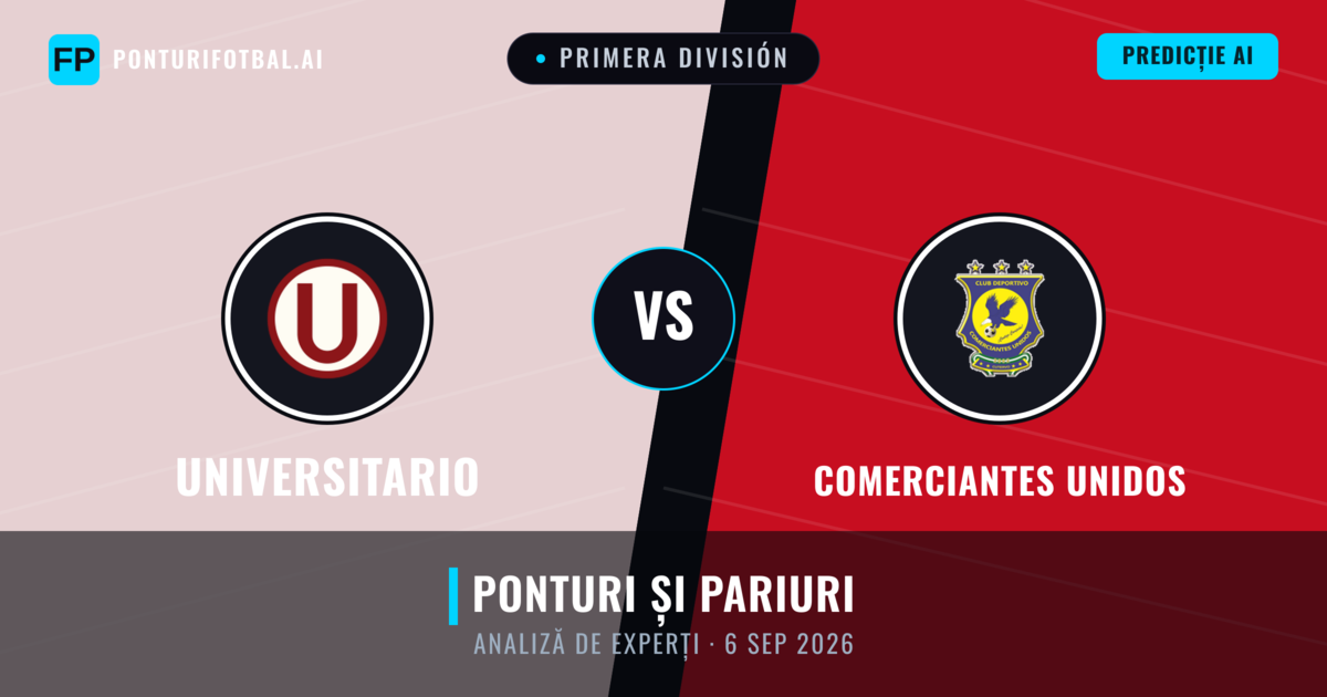 Universitario vs Comerciantes Unidos — pronostic și avancronică meci