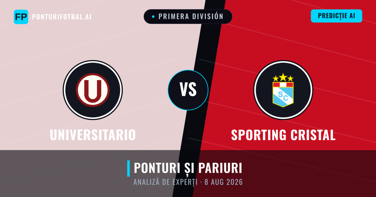 Universitario vs Sporting Cristal — pronostic și avancronică meci