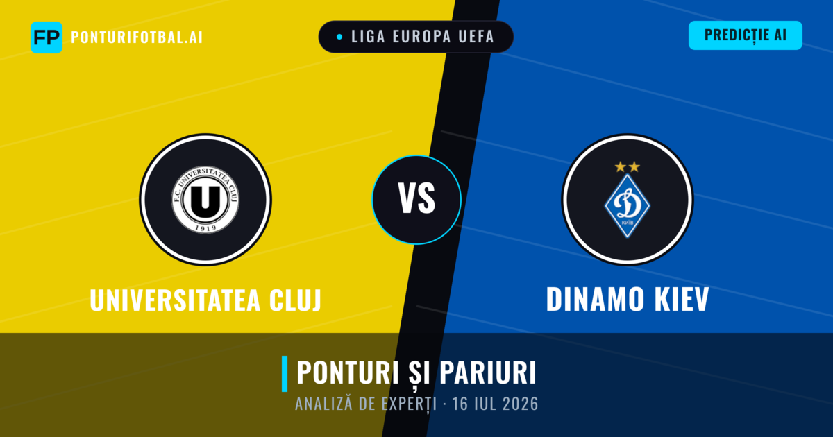 Universitatea Cluj vs Dinamo Kiev — pronostic și avancronică meci