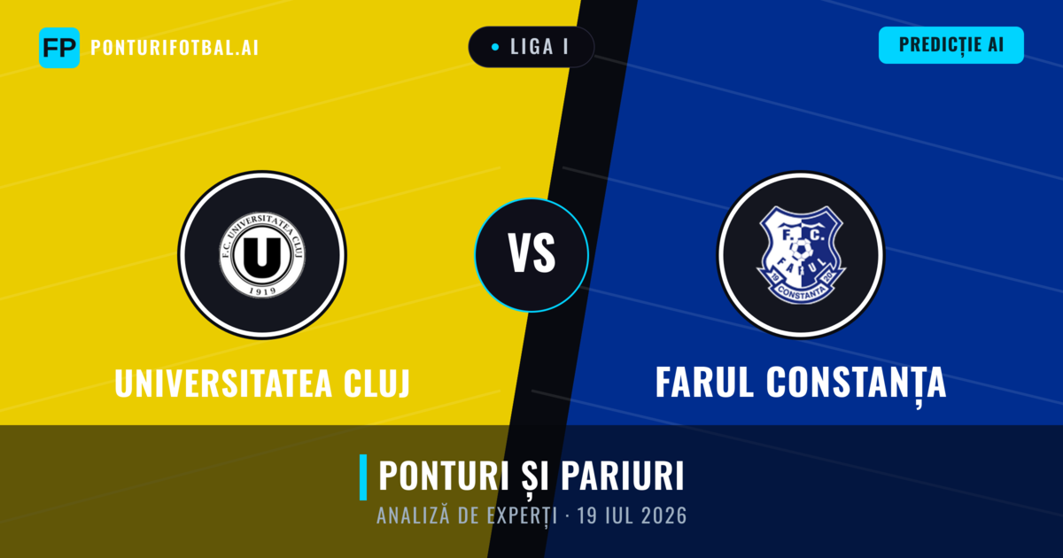 Universitatea Cluj vs Farul Constanța — pronostic și avancronică meci