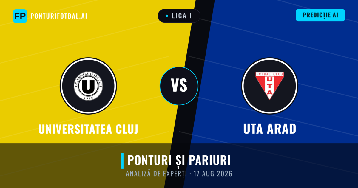 Universitatea Cluj vs UTA Arad — pronostic și avancronică meci