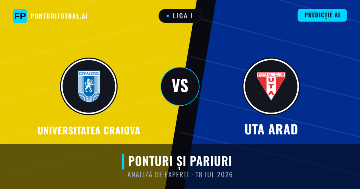 Universitatea Craiova vs UTA Arad — pronostic și avancronică meci