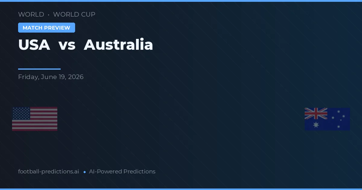 SUA vs Australia — pronostic și avancronică meci