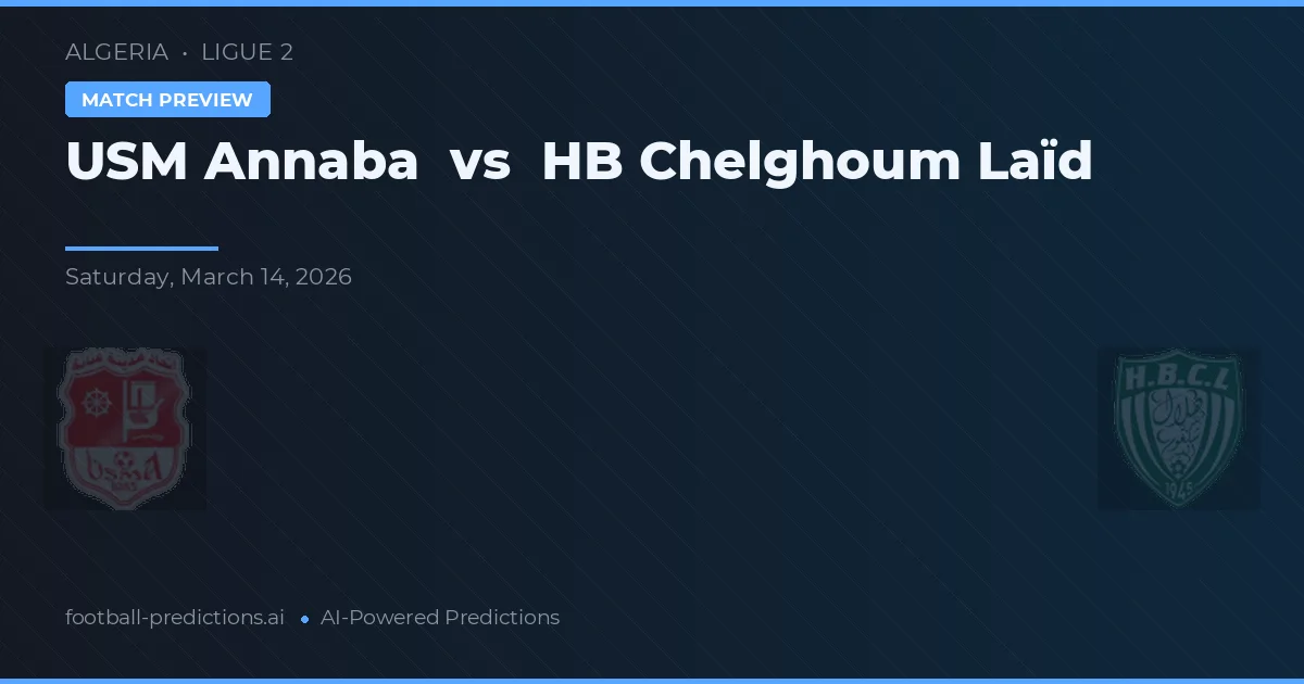 USM Annaba vs HB Chelghoum Laïd — pronostic și avancronică meci