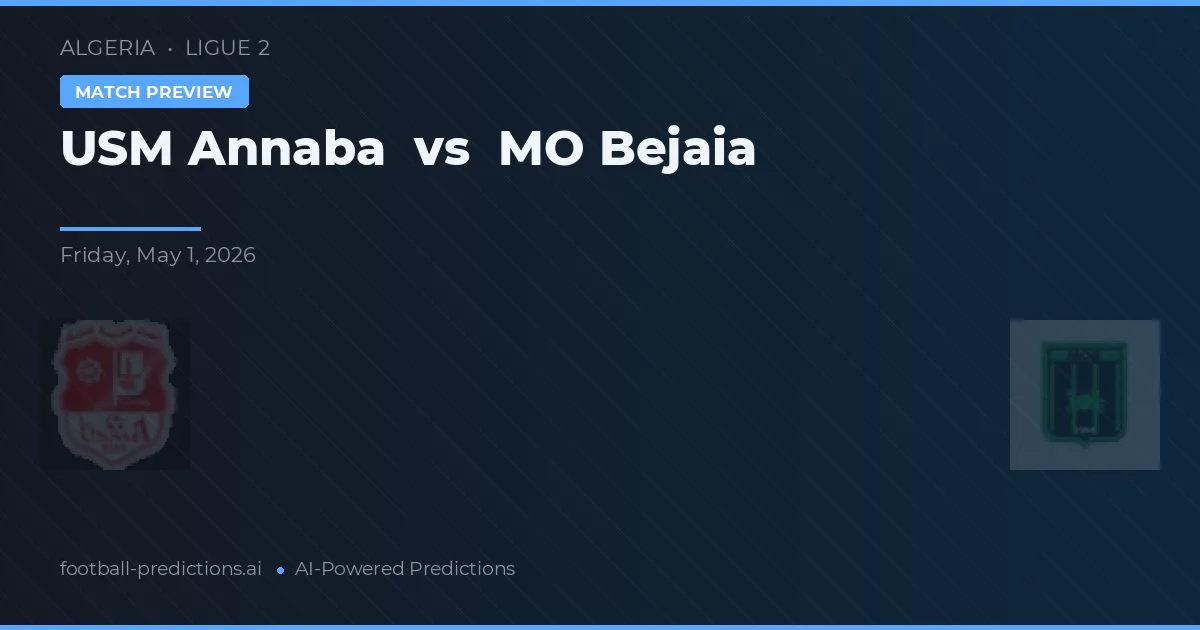 USM Annaba vs MO Bejaia — pronostic și avancronică meci