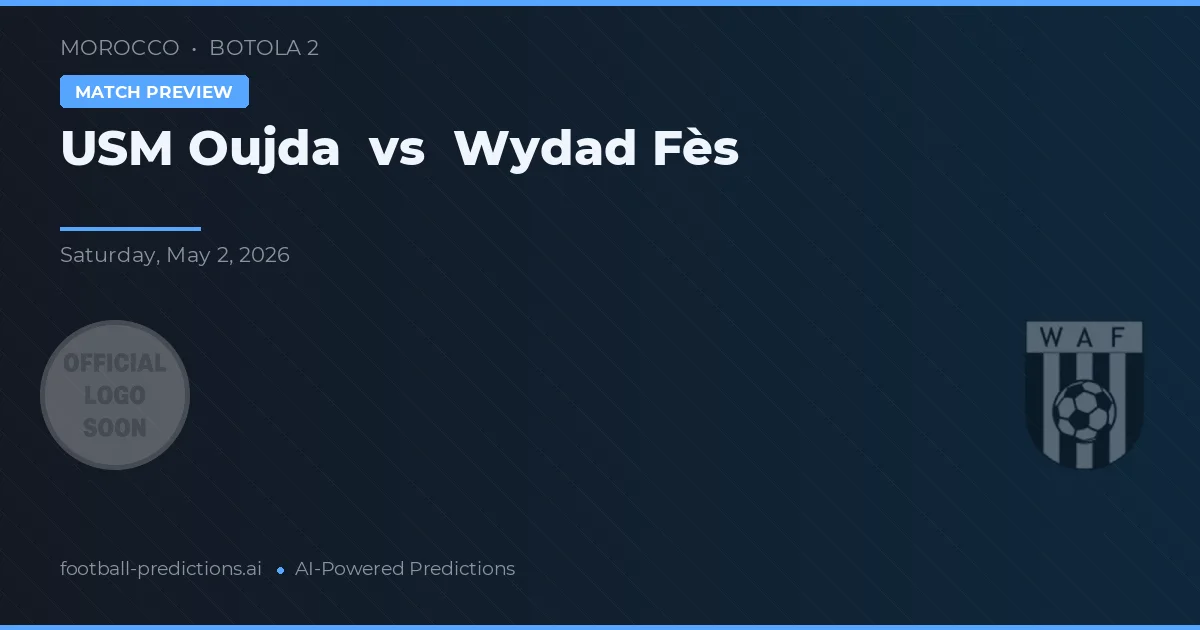 USM Oujda vs Wydad Fès — pronostic și avancronică meci
