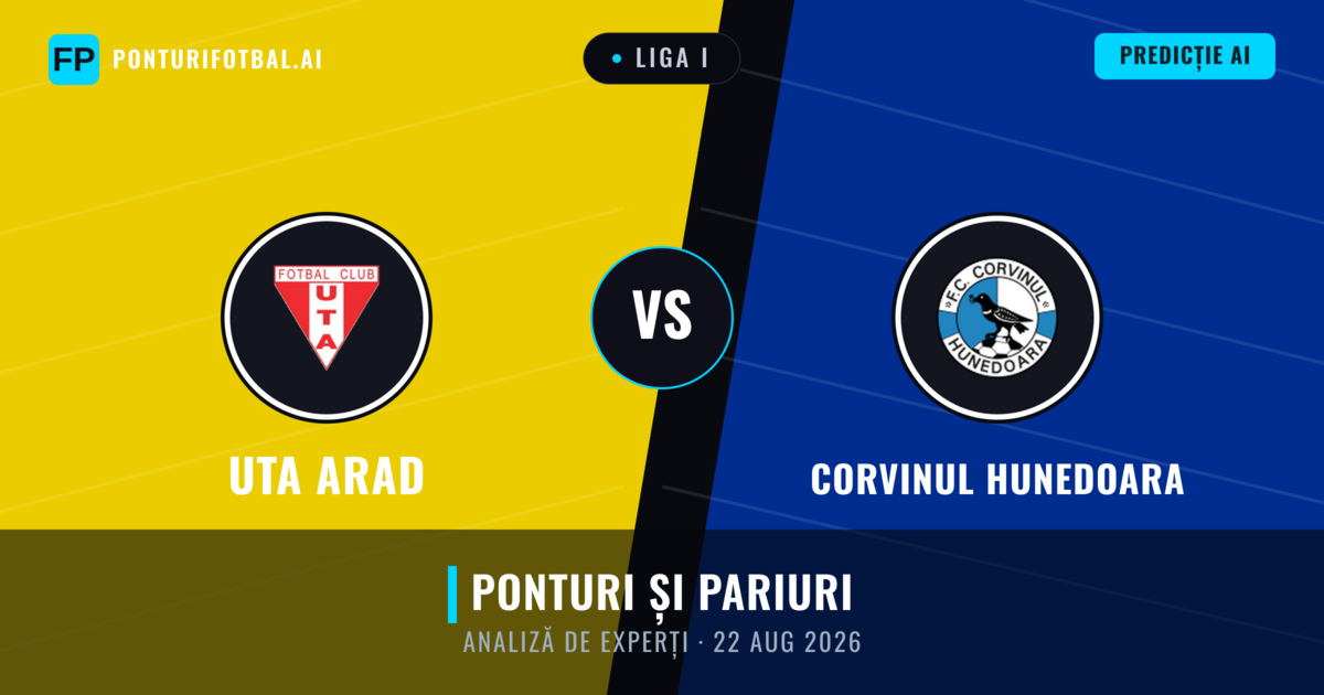 UTA Arad vs Corvinul Hunedoara — pronostic și avancronică meci