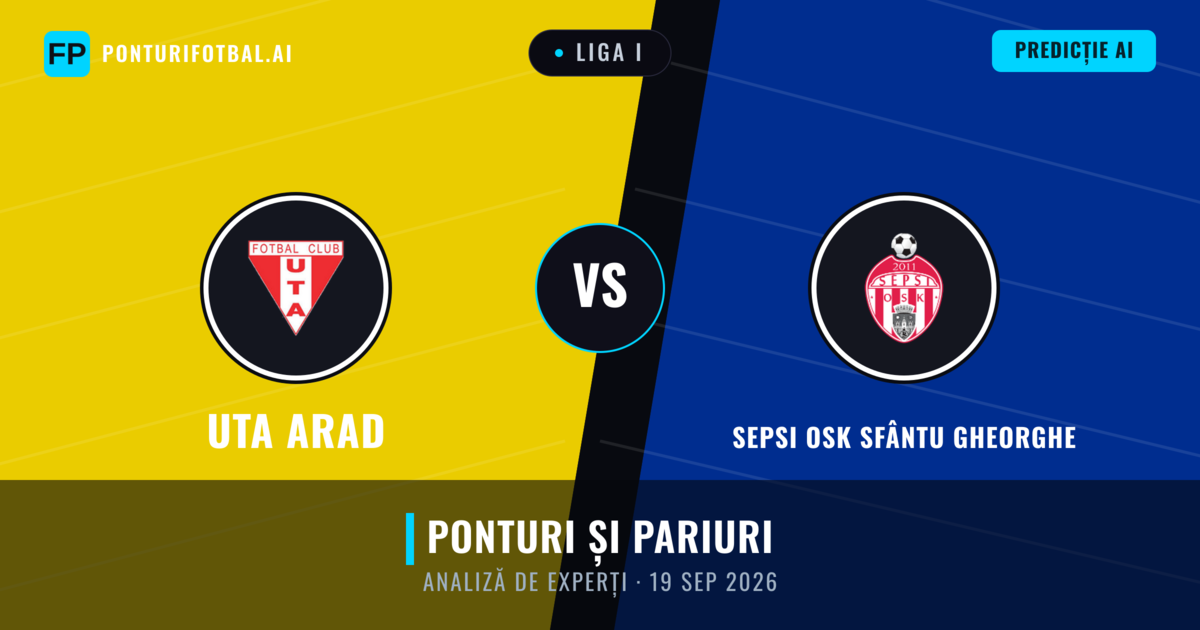 UTA Arad vs Sepsi OSK Sfântu Gheorghe — pronostic și avancronică meci