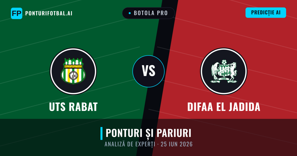 UTS Rabat vs Difaa EL Jadida — pronostic și avancronică meci