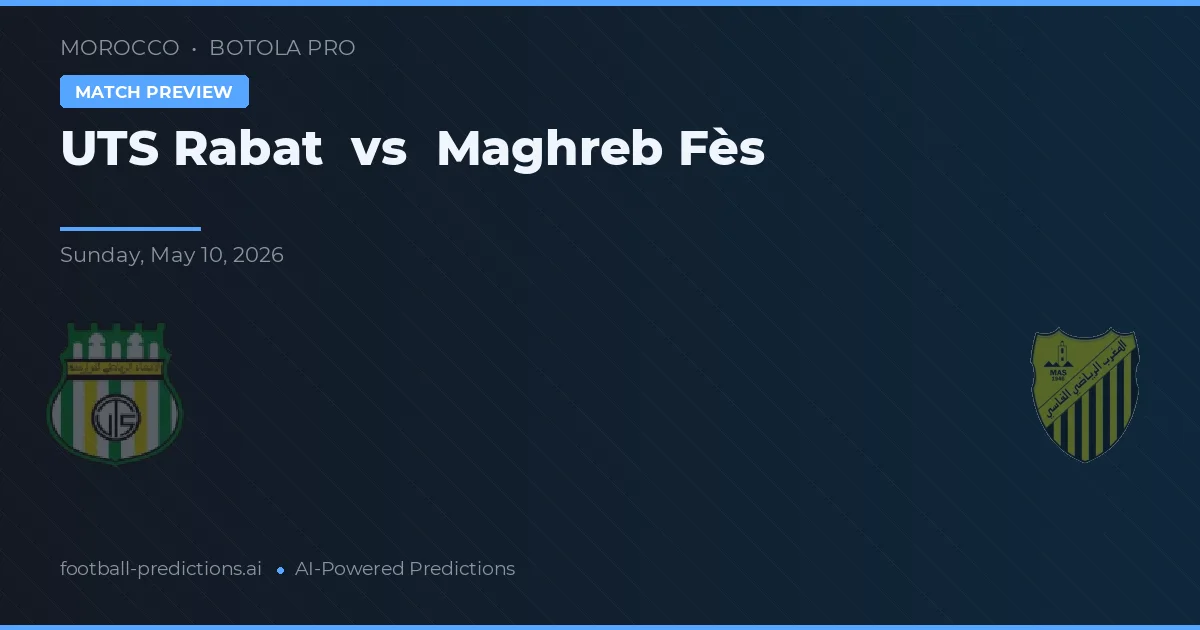 UTS Rabat vs Maghreb Fès — pronostic și avancronică meci