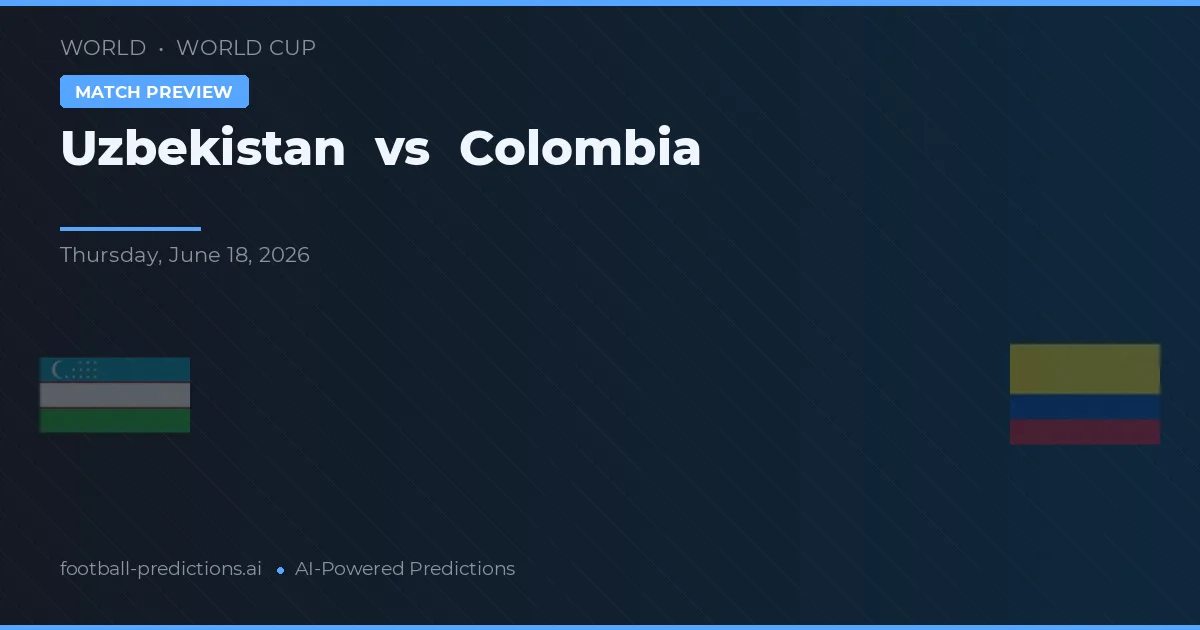 Uzbekistan vs Colombia — pronostic și avancronică meci