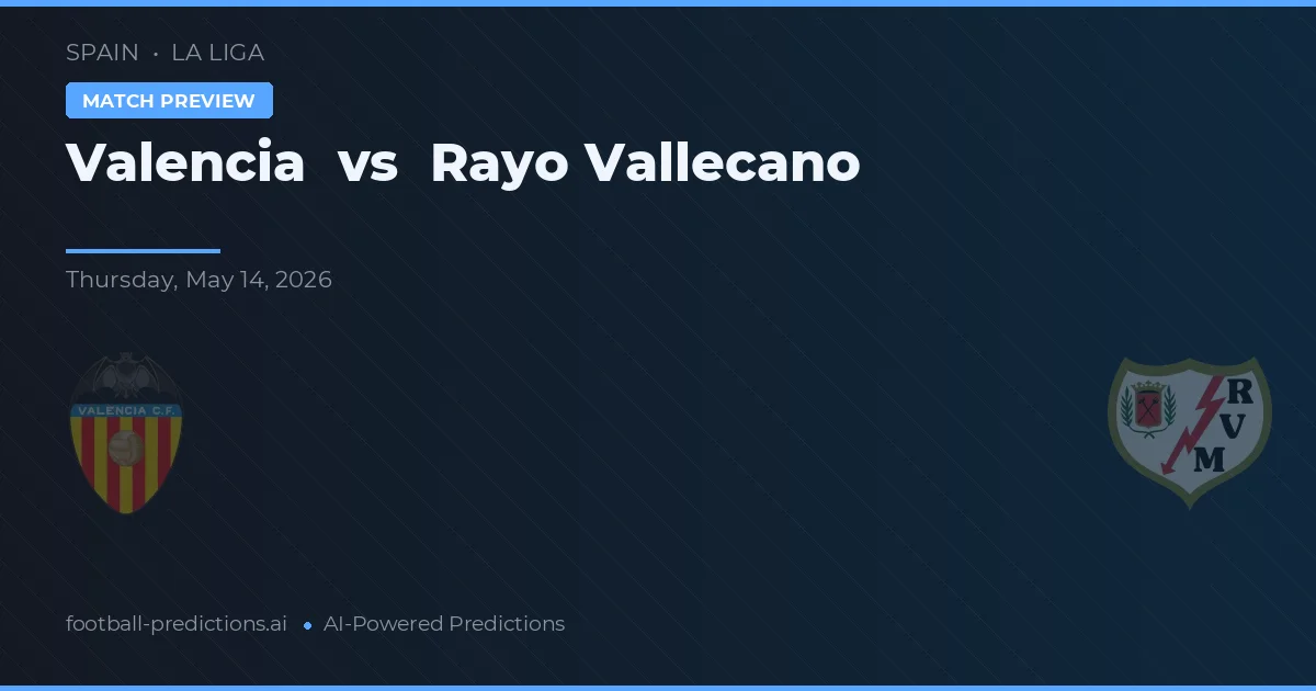 Valencia vs Rayo Vallecano — pronostic și avancronică meci